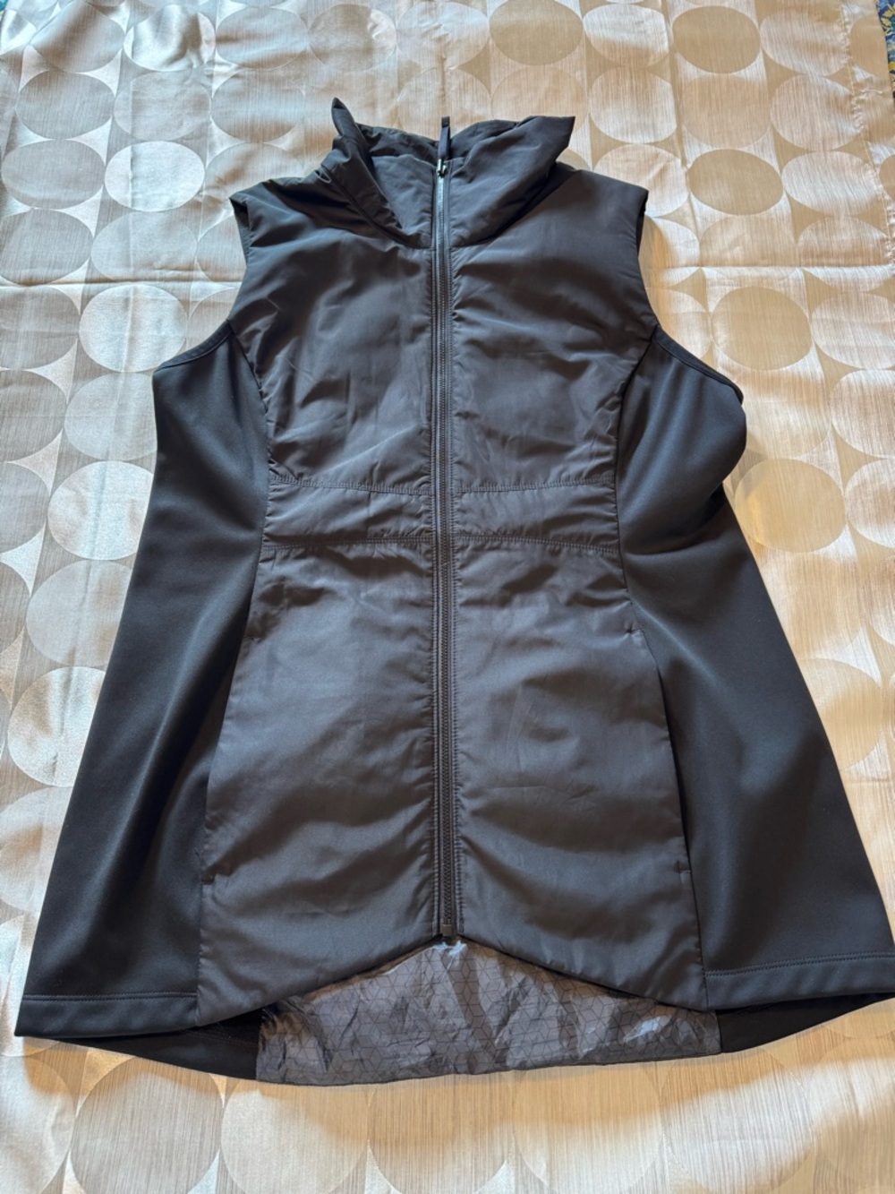 Port Authority Black Sleeveless Zip-Up Vest with High Collar